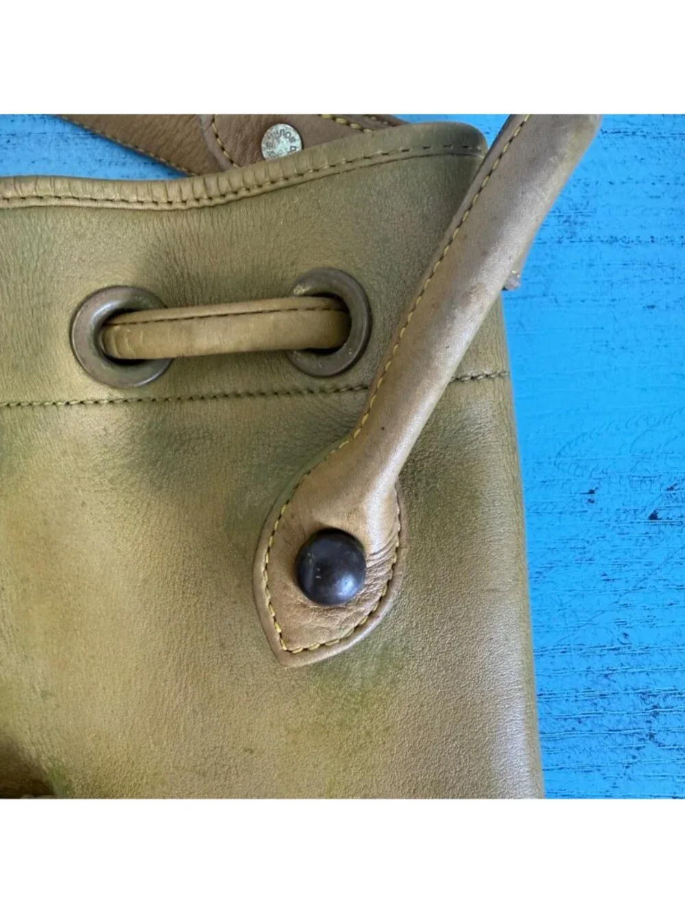 Dooney & Bourke Vintage One Regent Street Leather Drawstring Bucket Bag